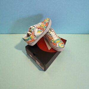 Airwalk Harley Low Sneakers – Red Tie Dye Canvas Skate Shoe | Size 6 | NWT